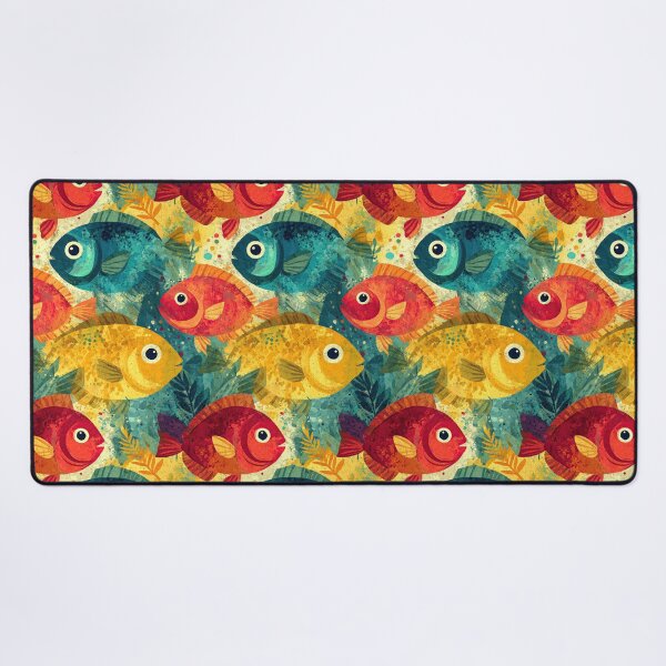 Item preview, Painterly Blue and Yellow Fish Texture designed and sold by Piotrek0001.