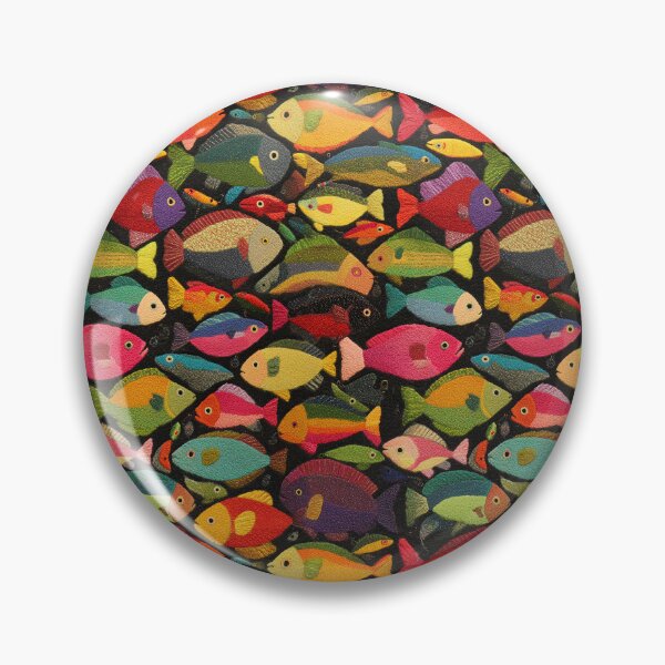 Item preview, Dense Red Blue and Green Fish Pattern designed and sold by Piotrek0001.