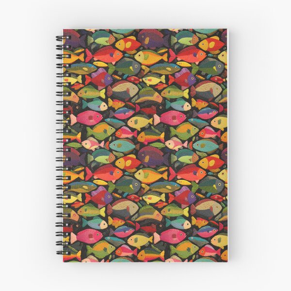 Item preview, Dense Red Blue and Green Fish Pattern designed and sold by Piotrek0001.