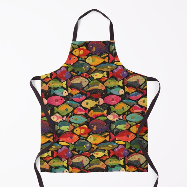 Item preview, Dense Red Blue and Green Fish Pattern designed and sold by Piotrek0001.