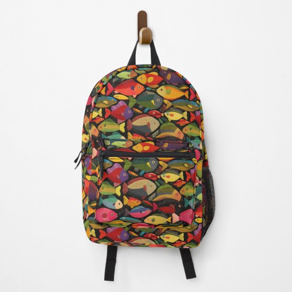 Item preview, Dense Red Blue and Green Fish Pattern designed and sold by Piotrek0001.