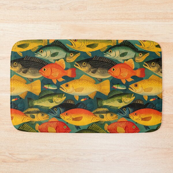 Item preview, Orange and Green Vintage Fish Illustration designed and sold by Piotrek0001.