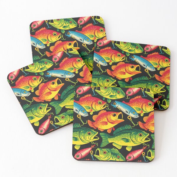 Item preview, Bright Colorful Fish on Dark Green designed and sold by Piotrek0001.