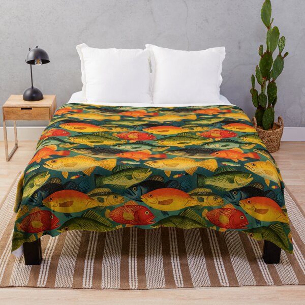 Item preview, Orange and Green Vintage Fish Illustration designed and sold by Piotrek0001.