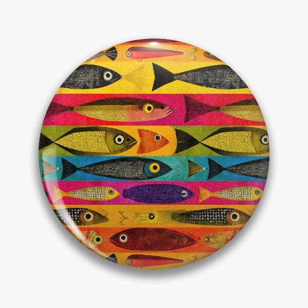 Item preview, Horizontal Striped Colorful Fish Art designed and sold by Piotrek0001.