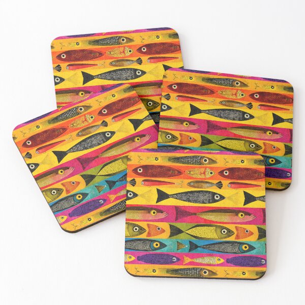 Item preview, Horizontal Striped Colorful Fish Art designed and sold by Piotrek0001.