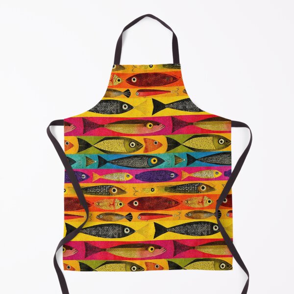 Item preview, Horizontal Striped Colorful Fish Art designed and sold by Piotrek0001.