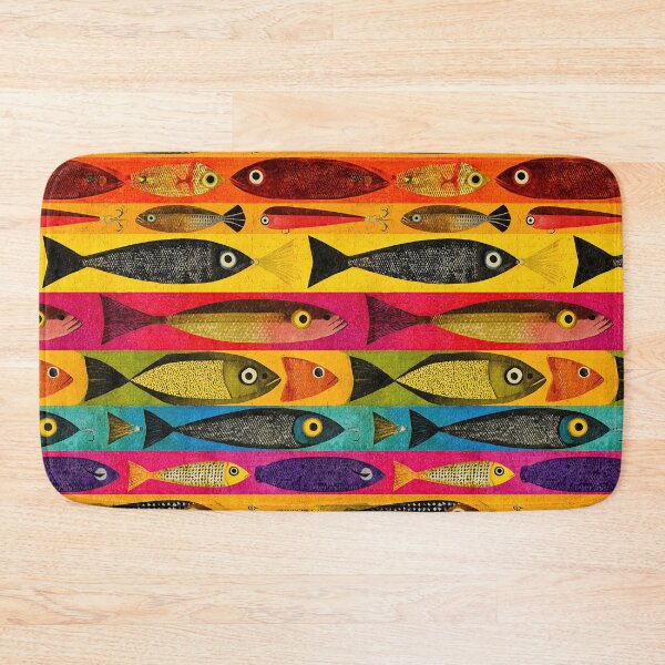 Item preview, Horizontal Striped Colorful Fish Art designed and sold by Piotrek0001.
