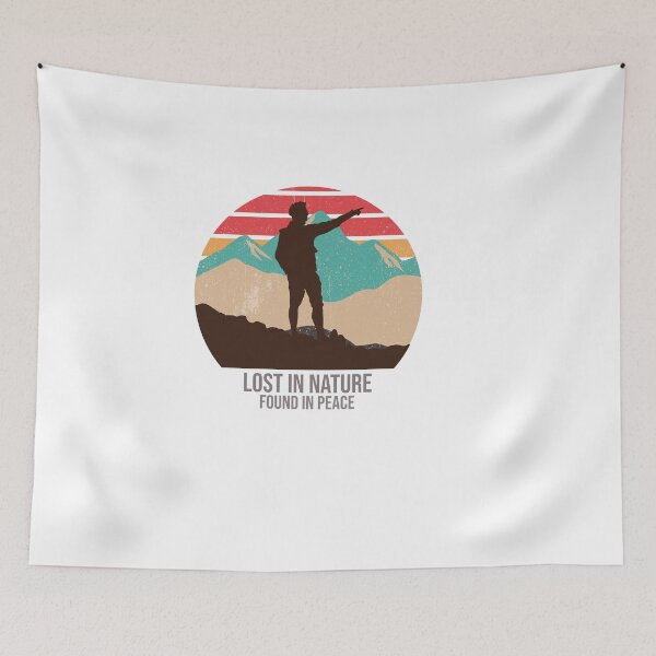 Item preview, Lost in Nature Found in Peace Adventure Hiking T-Shirt designed and sold by RKDesignVault99.