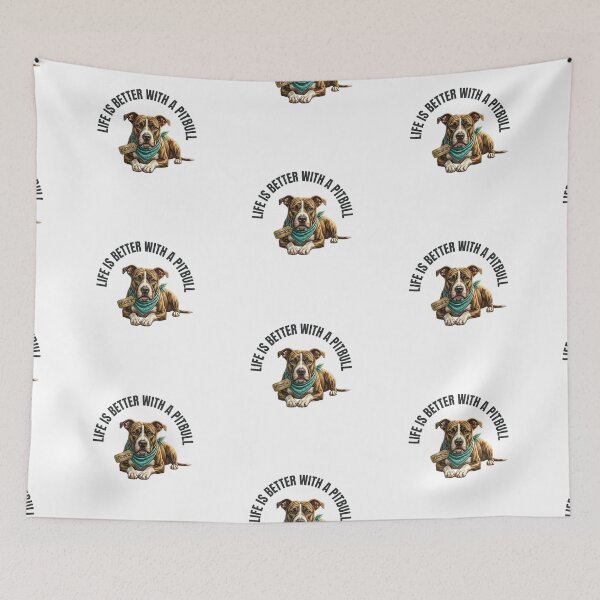 Item preview,  Life is Better with a Pitbull arch design  designed and sold by My Pitbull Place.