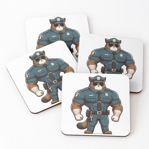 Item preview, Funny Muscular Cat Guard Design for Cat Lovers and Gym Fans designed and sold by CyfroweMysli.