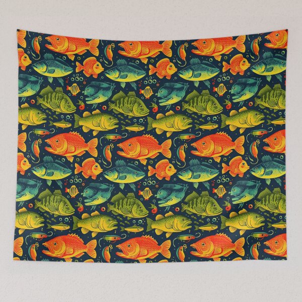 Item preview, Green and Blue Bass Fish Texture designed and sold by Piotrek0001.