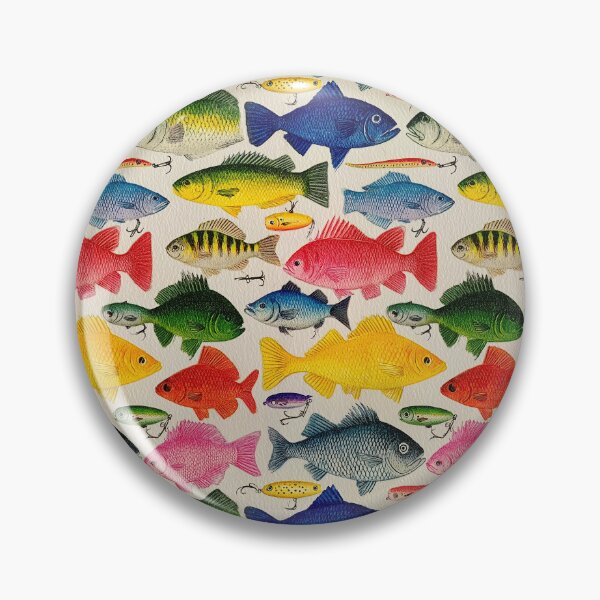 Item preview, Pink Blue and Green Fish on White designed and sold by Piotrek0001.