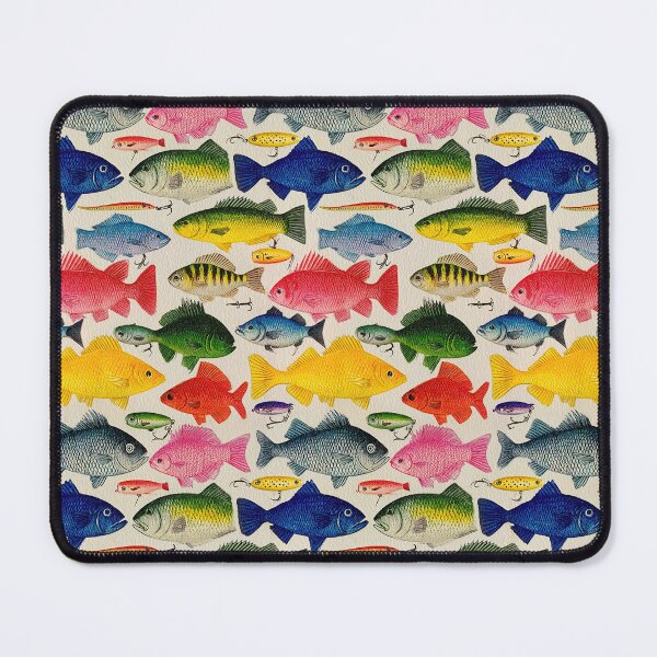 Item preview, Pink Blue and Green Fish on White designed and sold by Piotrek0001.