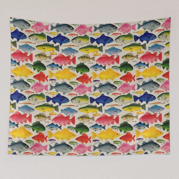 Item preview, Pink Blue and Green Fish on White designed and sold by Piotrek0001.
