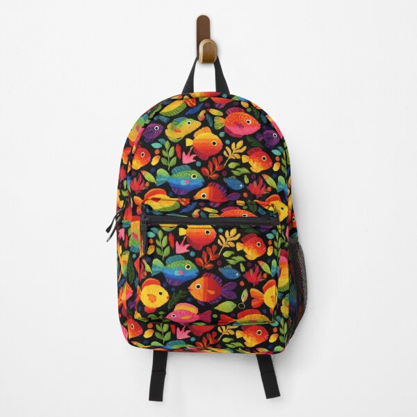 Item preview, Neon Colorful Fish and Seaweed on Black designed and sold by Piotrek0001.
