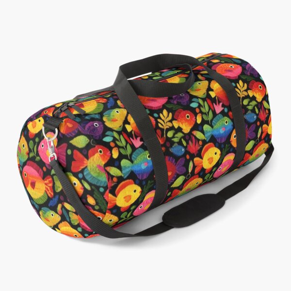Item preview, Neon Colorful Fish and Seaweed on Black designed and sold by Piotrek0001.