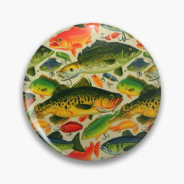 Item preview, Green Bass and Colorful Lures Pattern designed and sold by Piotrek0001.
