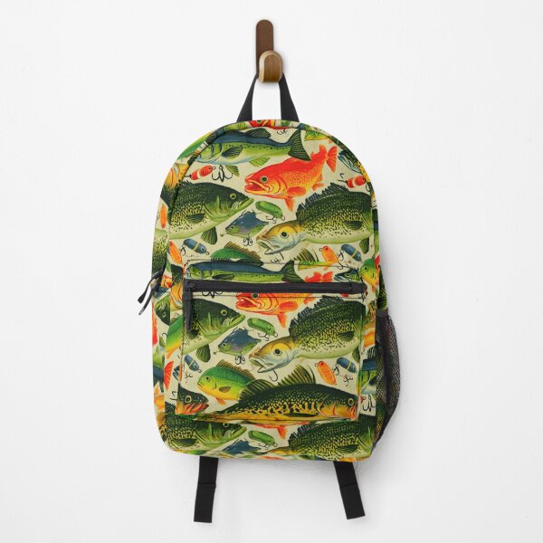 Item preview, Green Bass and Colorful Lures Pattern designed and sold by Piotrek0001.