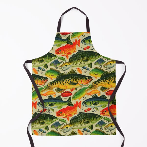 Item preview, Green Bass and Colorful Lures Pattern designed and sold by Piotrek0001.