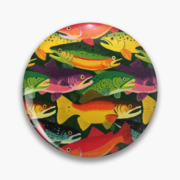 Item preview, Red and Green Fish Swimming Upwards designed and sold by Piotrek0001.