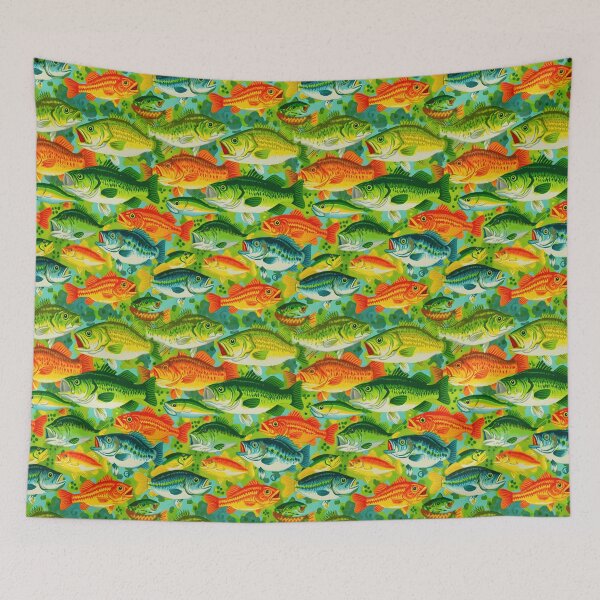 Item preview, Bright Green and Yellow Fish Texture designed and sold by Piotrek0001.