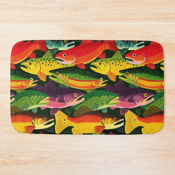 Item preview, Red and Green Fish Swimming Upwards designed and sold by Piotrek0001.