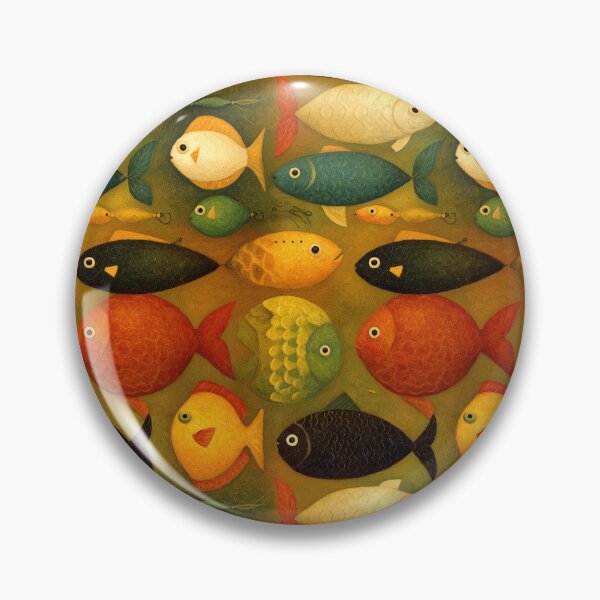 Item preview, Golden and Brown Fish Painting Art designed and sold by Piotrek0001.