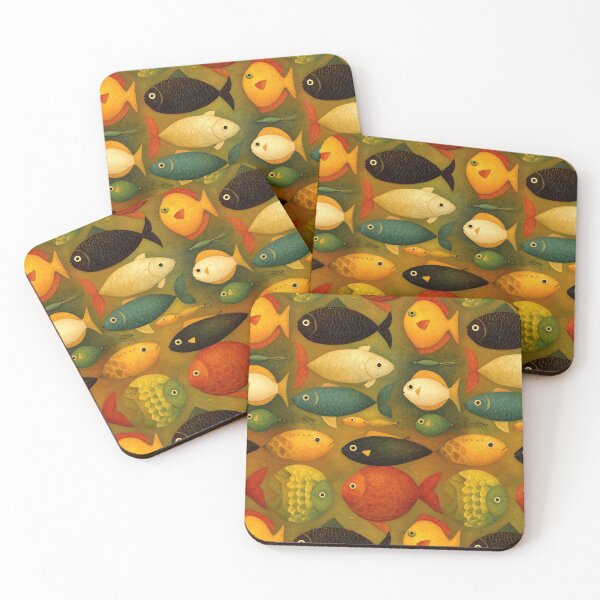 Item preview, Golden and Brown Fish Painting Art designed and sold by Piotrek0001.