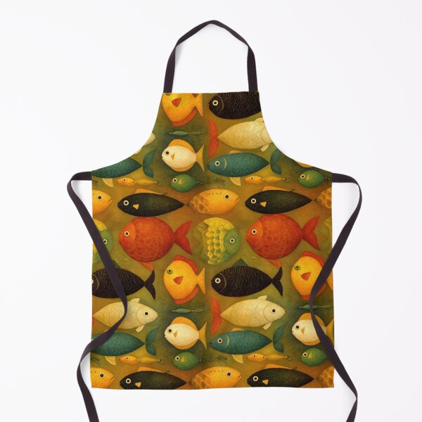 Item preview, Golden and Brown Fish Painting Art designed and sold by Piotrek0001.
