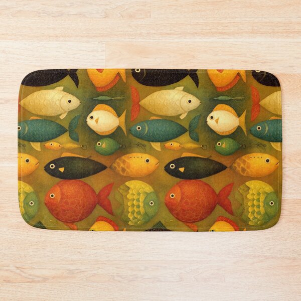 Item preview, Golden and Brown Fish Painting Art designed and sold by Piotrek0001.
