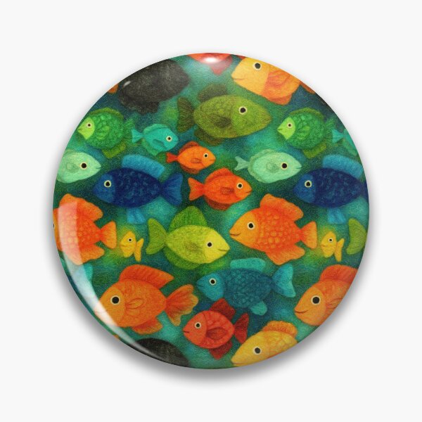 Item preview, Dense Green and Orange Fish School designed and sold by Piotrek0001.