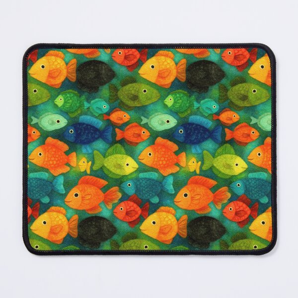 Item preview, Dense Green and Orange Fish School designed and sold by Piotrek0001.