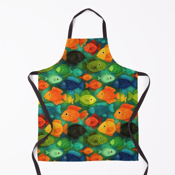 Item preview, Dense Green and Orange Fish School designed and sold by Piotrek0001.