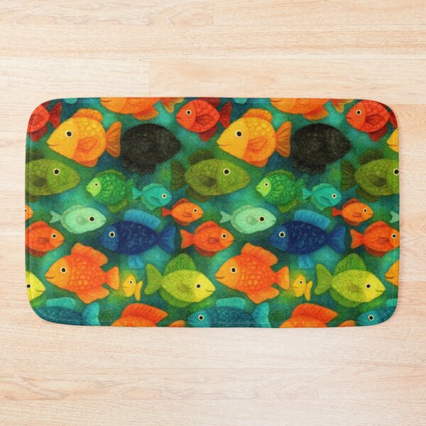 Item preview, Dense Green and Orange Fish School designed and sold by Piotrek0001.