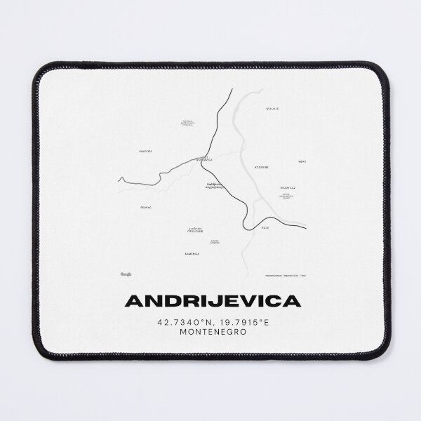 Item preview, Andrijevica Montenegro Minimalist Map Poster | Mountain Town Street Map Art designed and sold by RM-Journey.