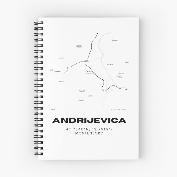 Item preview, Andrijevica Montenegro Minimalist Map Poster | Mountain Town Street Map Art designed and sold by RM-Journey.