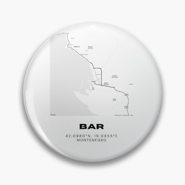 Item preview, Bar Montenegro Minimalist Map Poster | Coastal City Street Map Art designed and sold by RM-Journey.