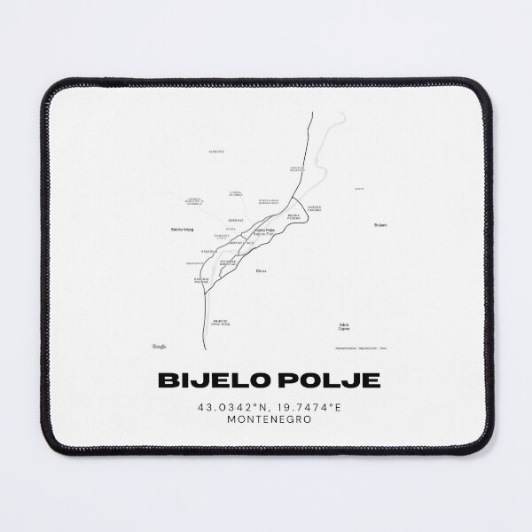 Item preview, Bijelo Polje Montenegro Minimalist Map Print | Contemporary City Map Poster designed and sold by RM-Journey.