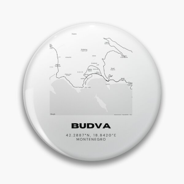 Item preview, Budva Montenegro Minimalist Map Poster | Adriatic Coastal City Map Art designed and sold by RM-Journey.