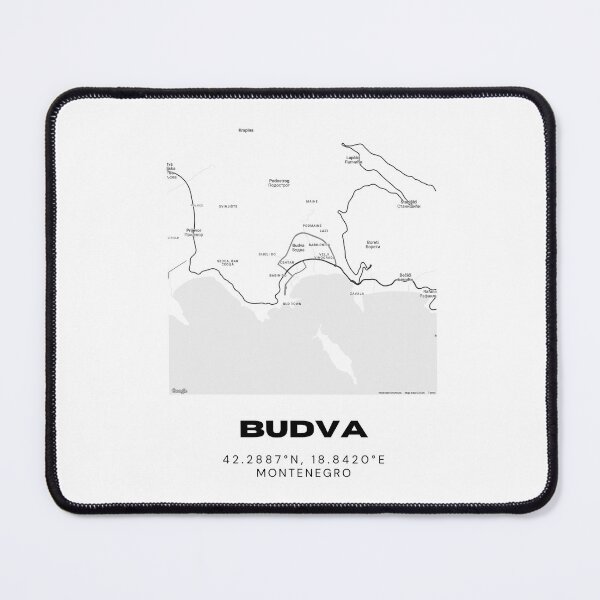 Item preview, Budva Montenegro Minimalist Map Poster | Adriatic Coastal City Map Art designed and sold by RM-Journey.