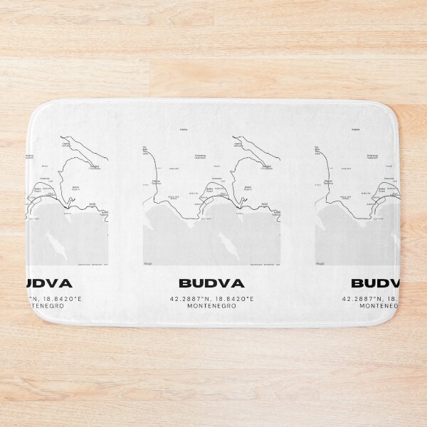Item preview, Budva Montenegro Minimalist Map Poster | Adriatic Coastal City Map Art designed and sold by RM-Journey.