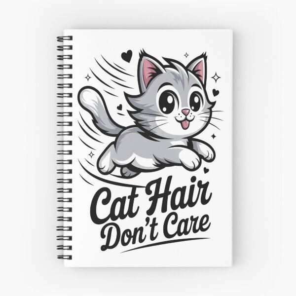 Item preview, Cute Sitting Cat Hair Don’t Care Minimal Cat Design designed and sold by fayrozelmasry.