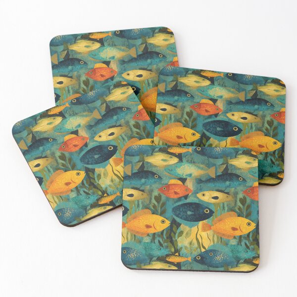 Item preview, Yellow and Blue Fish Underwater Pattern designed and sold by Piotrek0001.