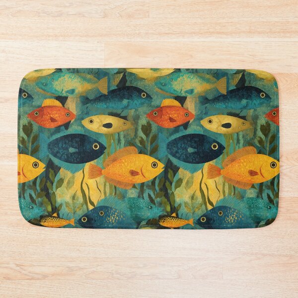 Item preview, Yellow and Blue Fish Underwater Pattern designed and sold by Piotrek0001.