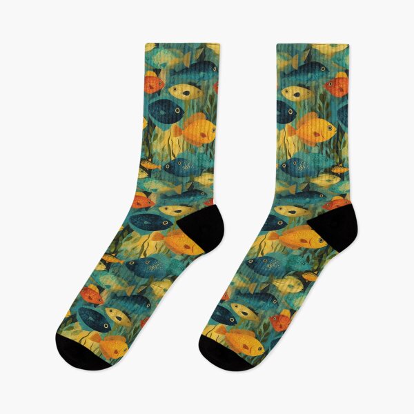 Item preview, Yellow and Blue Fish Underwater Pattern designed and sold by Piotrek0001.