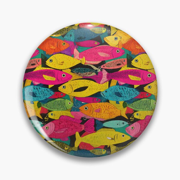 Item preview, Vibrant Pink Blue and Yellow Fish designed and sold by Piotrek0001.