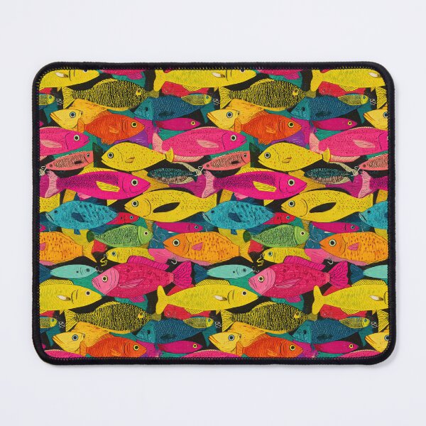 Item preview, Vibrant Pink Blue and Yellow Fish designed and sold by Piotrek0001.