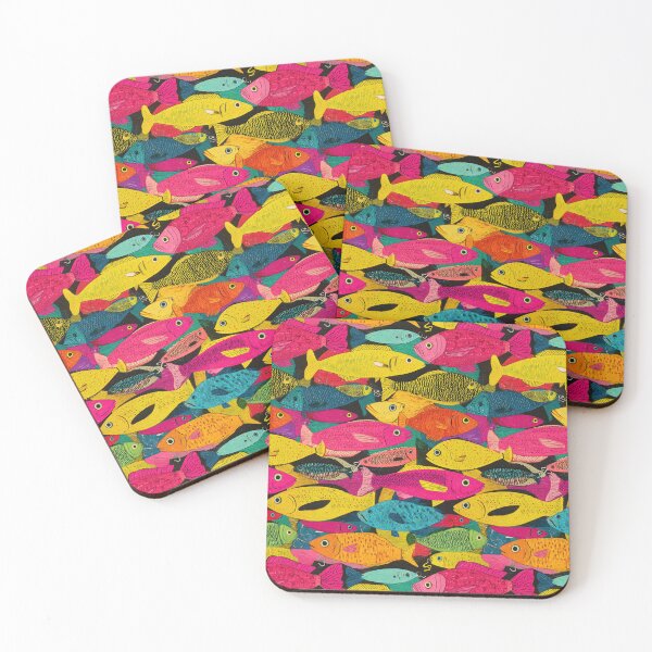 Item preview, Vibrant Pink Blue and Yellow Fish designed and sold by Piotrek0001.