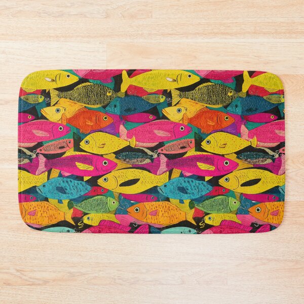 Item preview, Vibrant Pink Blue and Yellow Fish designed and sold by Piotrek0001.